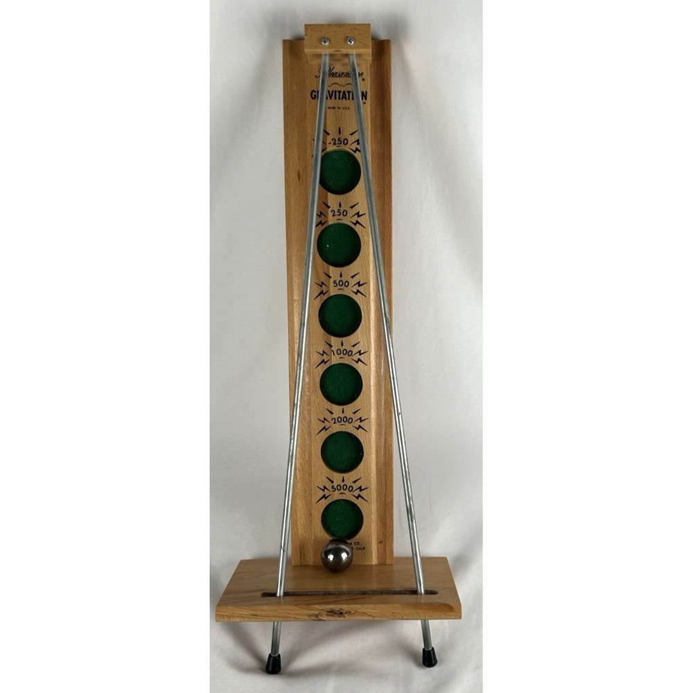 Vintage Pleasantime Gravitation Game Of Skill Wood Metal Original Ball Pacific
